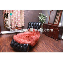 Atacado Long Hair Mongolian Tibet Lamb Fur Cobertor